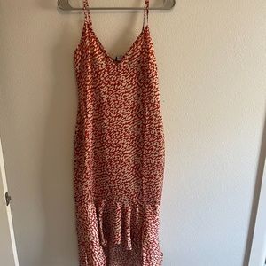 Pretty little thing cheetah print frill hem midi dress